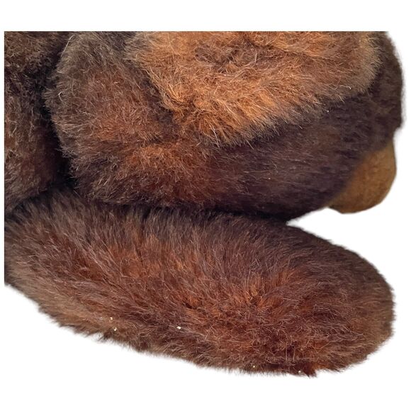 Vintage MJC International Plush Bear Brindle Brown Bear Belly 18” laying 1992 - Picture 7 of 10